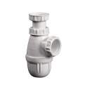Adjustable washbasin siphon with removable cap
