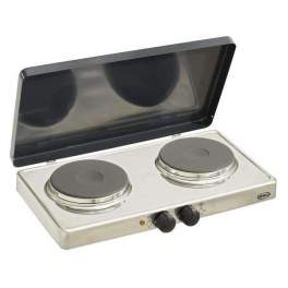 2-burner electric stove with lid - Eno - Référence fabricant : 053700014201