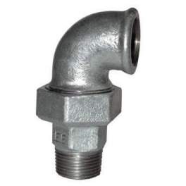 Conical union elbow, 12x17, male female galvanized - CODITAL - Référence fabricant : 98G12