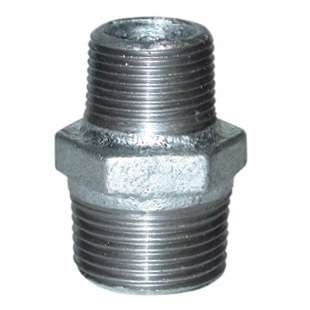 Reduced nipple 50x60 / 33x42, double male galvanized