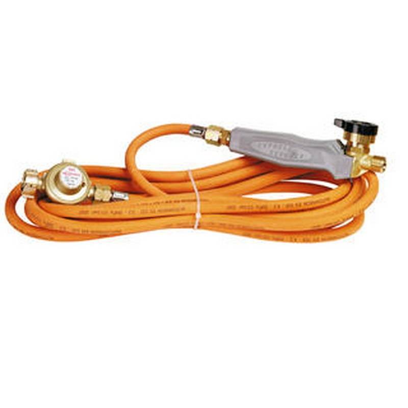 Handle kit 600 with 4,75m rubber hose - Pressure regulator 2 bar