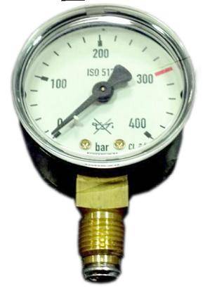 Oxygen pressure gauge HP : 0 to 400 B