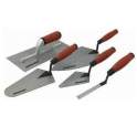 Set of 5 trowels with rubberized handle