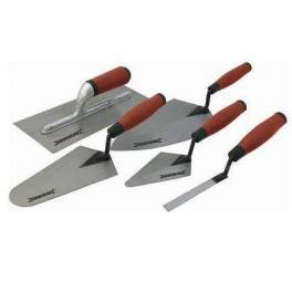Set of 5 trowels with rubberized handle - Toolstream - Référence fabricant : 395016