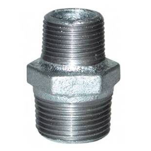 Reduced nipple 66x76 / 50x60, double male galvanized