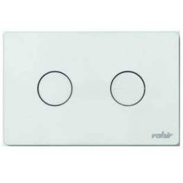 White two-touch ABS fireproof plate with stop buttons - Valsir - Référence fabricant : VS0875001