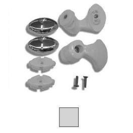 Bearing kit with supports LUNES R Grey / Chrome - Novellini - Référence fabricant : R07LUR1-B
