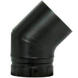 Elbow 45° matte black enamel, D.153 - TEN tolerie - Référence fabricant : 342446