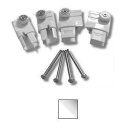 Kit de rodamientos con soportes LUNES 2P, 2A Blanco y Cromado - Novellini - Référence fabricant : R07LU2P1-D