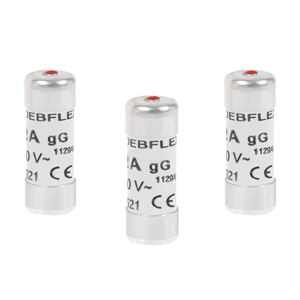Fuses with indicator: 6 amps (3 pieces)