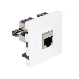 RJ45 socket for Casual flush-mounted device Glossy white - DEBFLEX - Référence fabricant : 742374