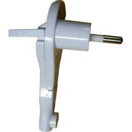 2P 6A white angled male plug, extra-flat - Electraline - Référence fabricant : 520200