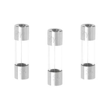 Fusible verre fusion rapide, diamètre 5 mm, l. 20 mm, 1A, 250V, 3 pièces