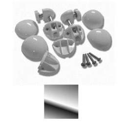 Top bearing kit for KING 2P Novellini wall, chrome. - Novellini - Référence fabricant : R03KI2PSU1-K
