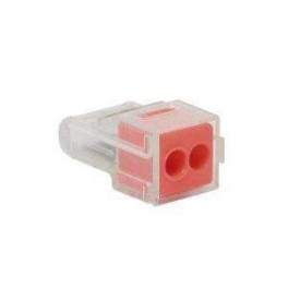Automatic 2-hole terminal block 1.5 to 2.5 mm² red 8 pieces - DEBFLEX - Référence fabricant : 704520