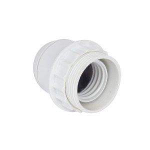 PVC socket for E27, 1/2 threaded sleeve