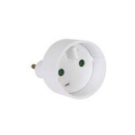 Adapter 2P 10/16A Europe 2P White D.4.8mm - DEBFLEX - Référence fabricant : 701070
