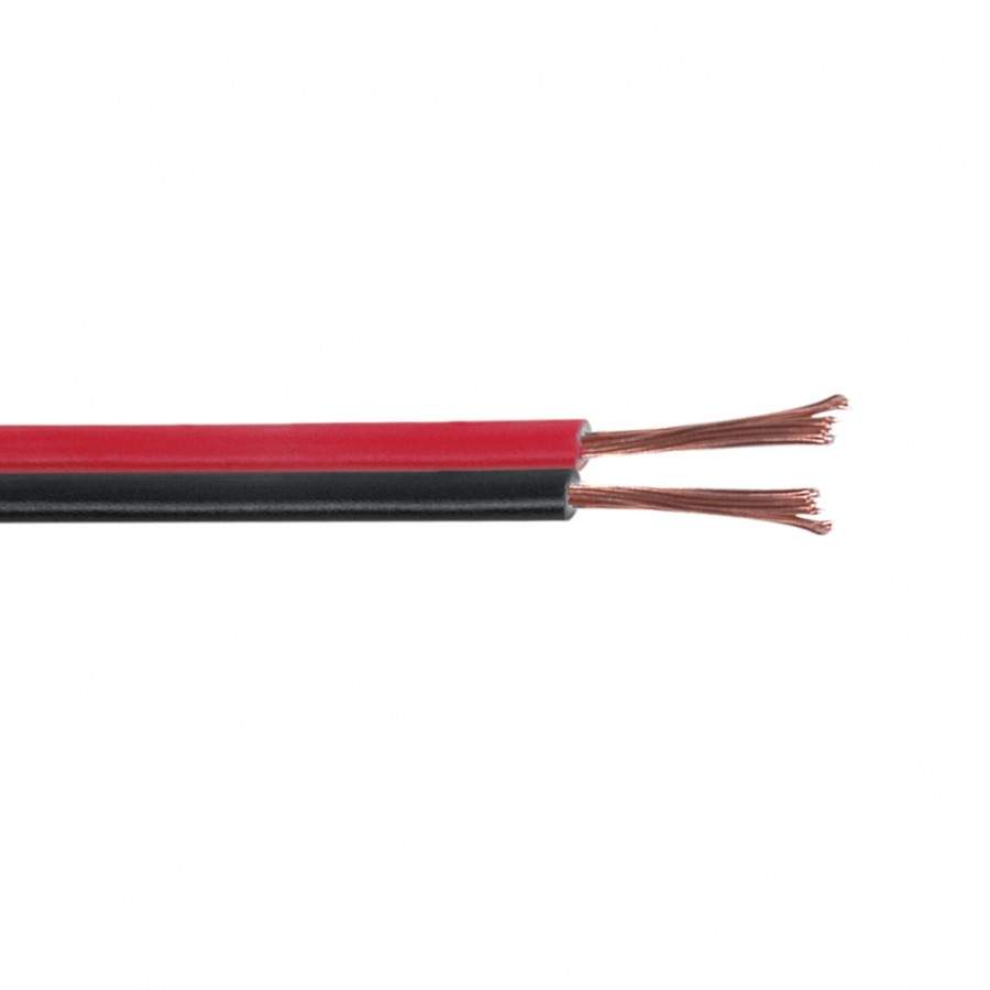 Hifi cable 2x0.75mm² Black/Red 25M