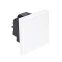Pushbutton for flush-mounted device casual glossy white