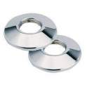 Rounded chrome rose to screw on 20x27 (pair)