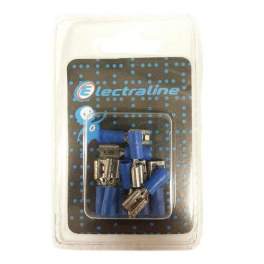 Clips azul femenino D6.35mm - 10P - Electraline - Référence fabricant : 711043
