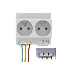 Modular double socket 16A - Electraline - Référence fabricant : PRO-PCDPM