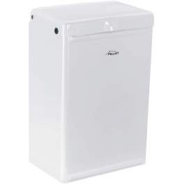 White epoxy wall-mounted waste bin, cathaphorese steel - Pellet - Référence fabricant : 877153