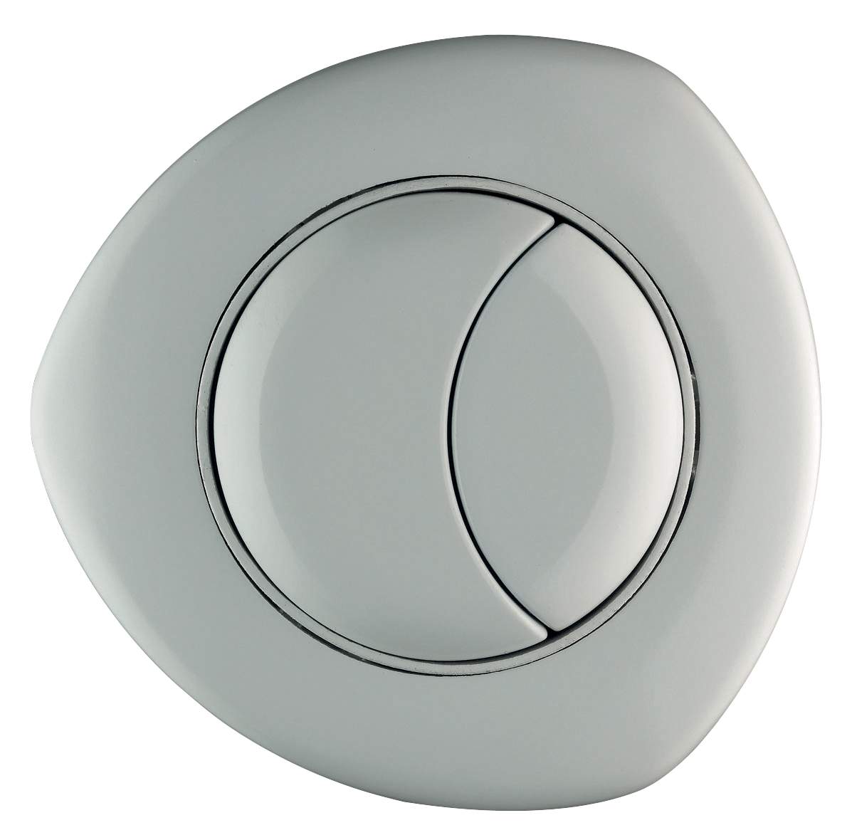 Flush-mounted two-button pneumatic control white