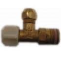 Angle tap for concealed cisterns