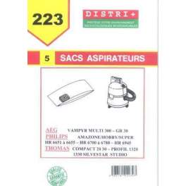 Sacs papier pour aspirateur AEG (5 sacs) - Distri+ - Référence fabricant : 10223