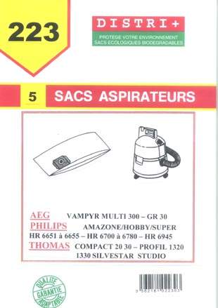 Sacchetti di carta per aspirapolvere AEG (5 sacchetti)
