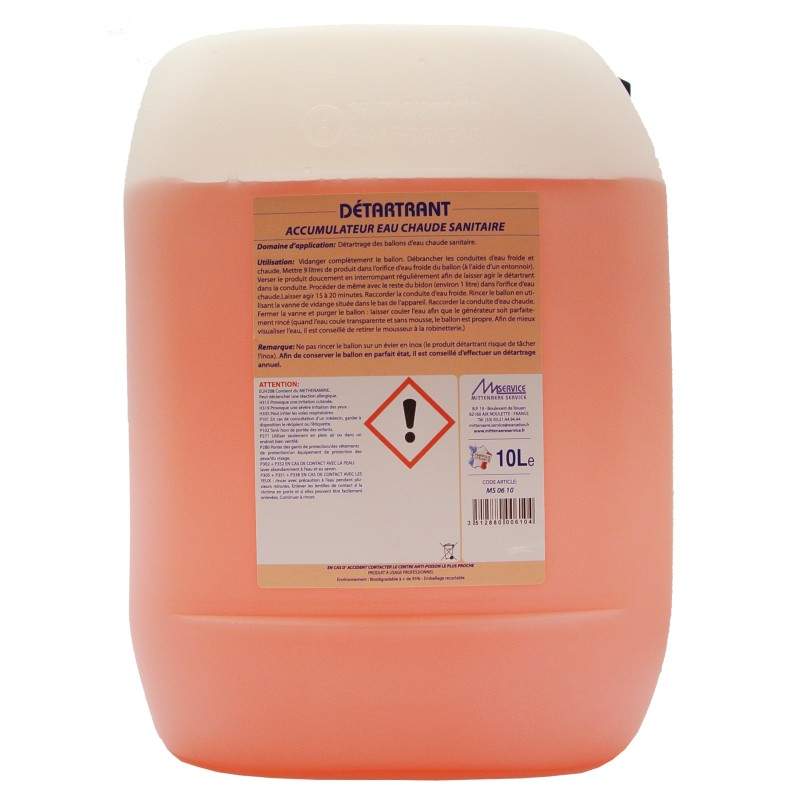 Descaling agent for hot water tanks 10 litres