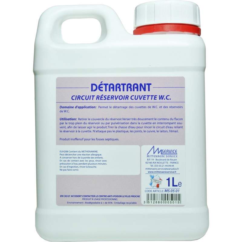 Descaling agent for toilet system and tank