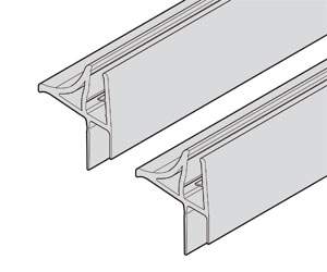 Horizontal seals for YOUNG cab 1BS (l. 520mm, pair)