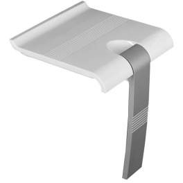 Siège de douche gamme ARSIS blanc et pied epoxy gris - Pellet - Référence fabricant : 047731