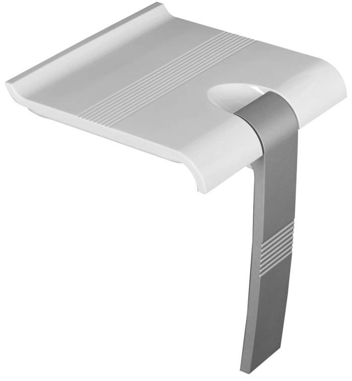 Shower seat ARSIS range white and grey epoxy foot