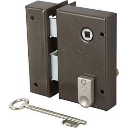 Surface-mounted lock 1/2 turn vertical right-handed deadbolt - Vachette - Référence fabricant : 740654