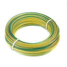 Fil électrique HO7V U 2,5 mm², jaune/vert, bobine de 25 m - DEBFLEX - Référence fabricant : 111345