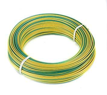 Fil électrique HO7V U 2,5 mm², jaune/vert, bobine de 25 m