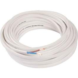 Electrical cable HO3 VVH white 2x0.75, per meter - LEGRAND - Référence fabricant : 155921