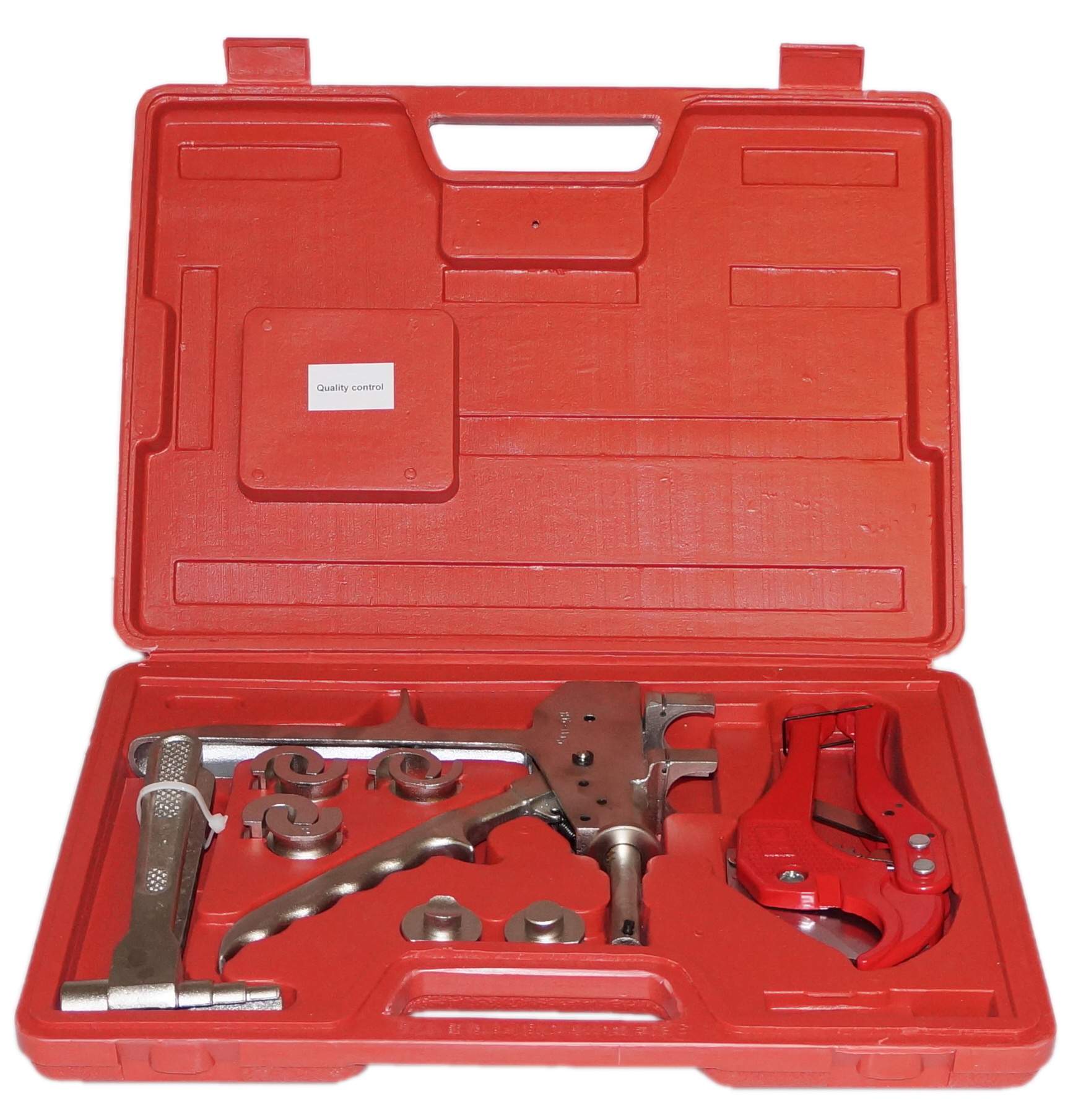 Set of sliding pliers plus flaring pliers and tube cutter from 12 to 25 mm