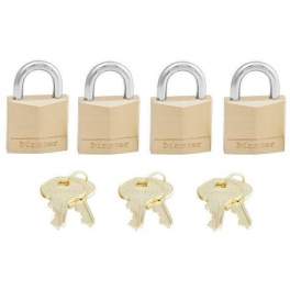 Lot de quatre Cadenas laiton 30 mm Master Lock - Master Lock - Référence fabricant : 531277