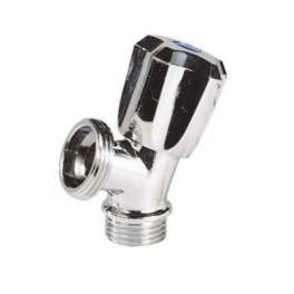 Washing machine faucet chrome-plated double male 1/2" 3/4". - Sferaco - Référence fabricant : 1325004