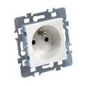 Grounded outlet with metal bracket for Casual Glossy White