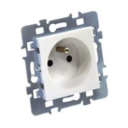 Grounded outlet with metal bracket for Casual Glossy White - DEBFLEX - Référence fabricant : 742924