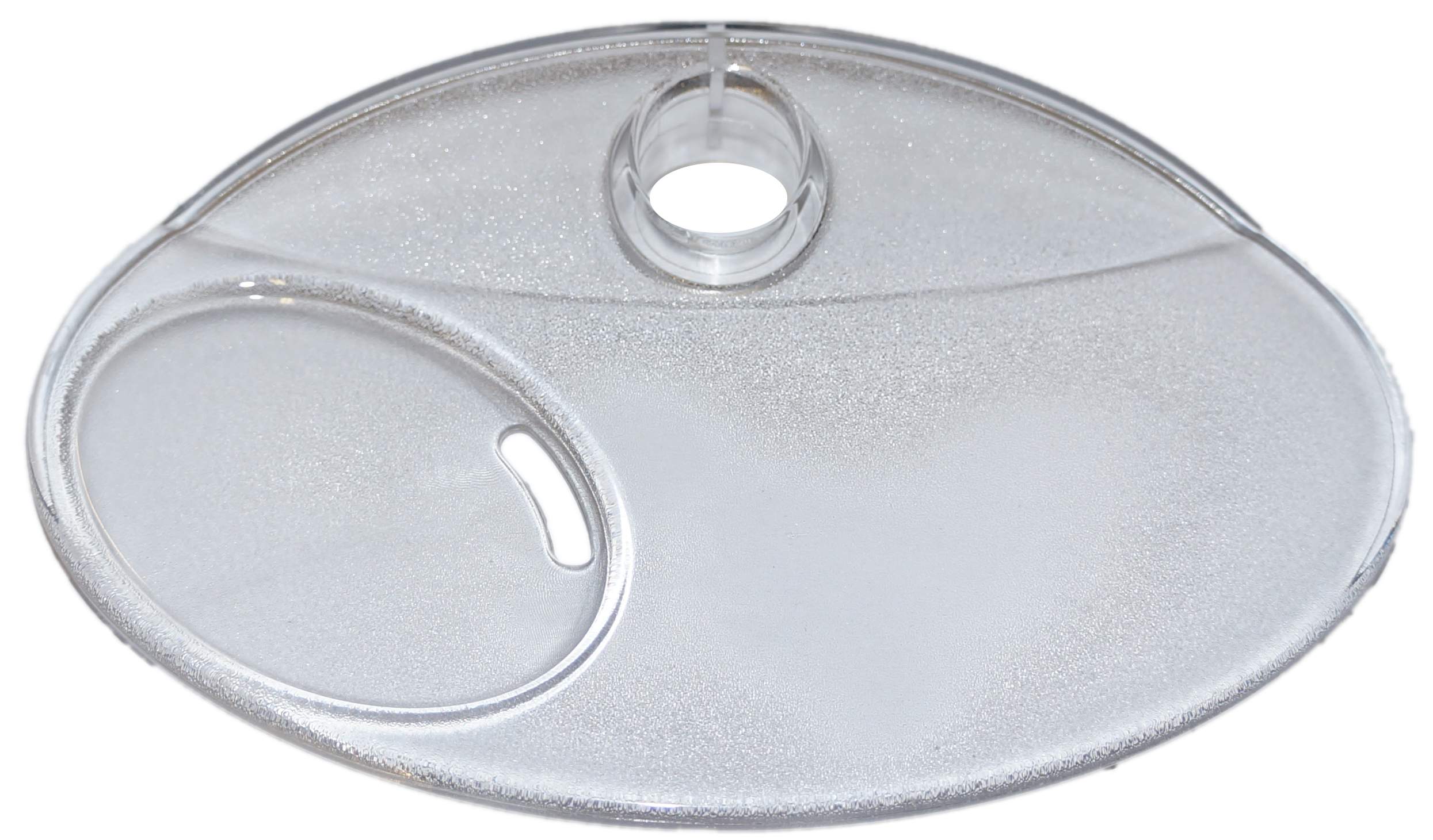 Crystal soap dish for 22 mm diameter shower bar