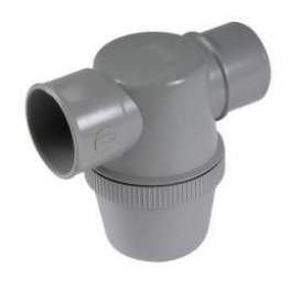 Horizontal bottle siphon PVC diameter 50 mm - NICOLL - Référence fabricant : YJ1C