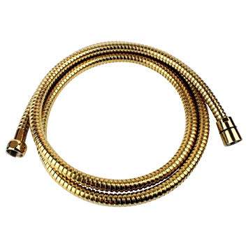 1.5 m double staple golden brass shower hose