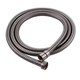 1.5 m brushed nickel brass double clamp shower hose - Sandri - Référence fabricant : 270.15NB