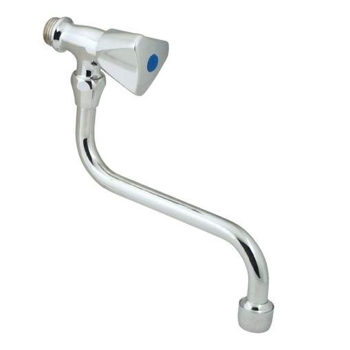Wall-mounted sink faucet, single hole, 150mm spout